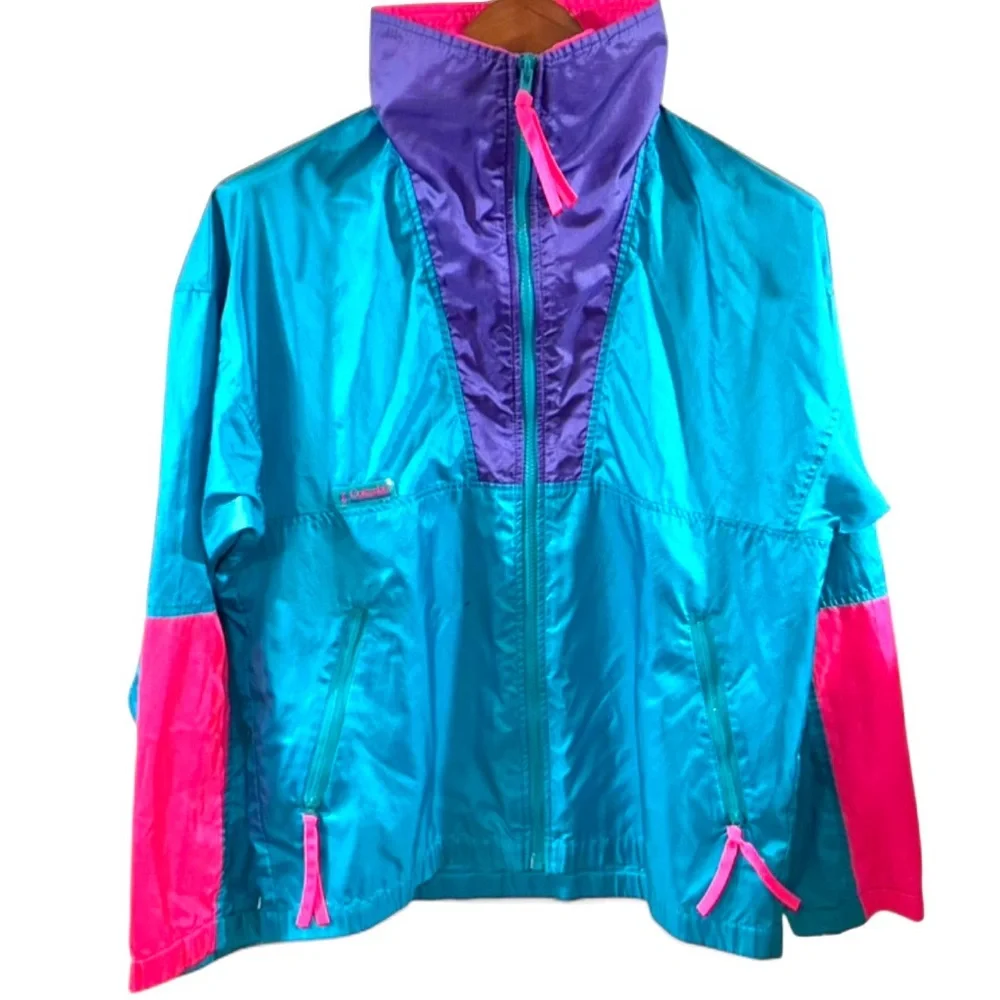 Vintage Retro 80s/90s Columbia Full-Zip Windbreaker Size Men’s Small